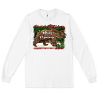 White merry christmas bear Long Sleeve Tee - BarkalooDesign