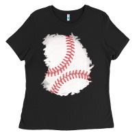 Black baseball patch Ladies Tee - AdoDesignShop