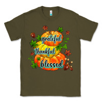 Army Green grateful thankful blessed Classic Tee - MaliasSmallBusiness