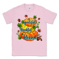 Bubblegum Pink grateful thankful blessed Classic Tee - MaliasSmallBusiness