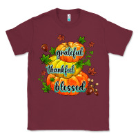Burgundy grateful thankful blessed Classic Tee - MaliasSmallBusiness