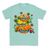 Seafoam grateful thankful blessed Classic Tee - MaliasSmallBusiness