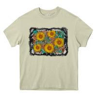 Mossy leather sunflower background Heavy Core Tee - AdoDesignShop