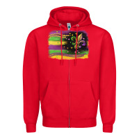 Red mardi gras flag Zipper Hoodie - CowGirlArtShop
