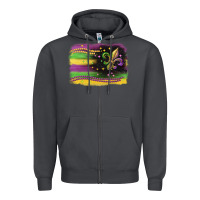 Smoke mardi gras flag Zipper Hoodie - CowGirlArtShop
