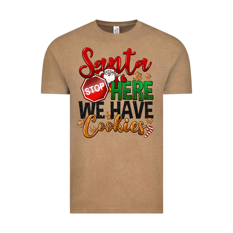 Santa Here We Have Cookies Vintage Tee by NancyCooperArtShop | Teevron