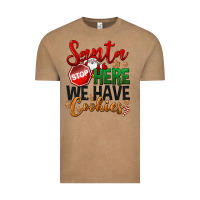 Vintage Coffee Santa here we have cookies Vintage Tee - NancyCooperArtShop