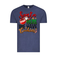 Vintage Denim Santa here we have cookies Vintage Tee - NancyCooperArtShop