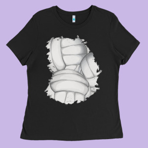 2 Volleyball Patch Ladies Tee Designed By Adodesignshop