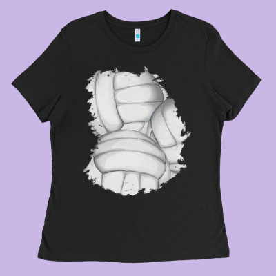 2 Volleyball Patch Ladies Tee Designed By Adodesignshop