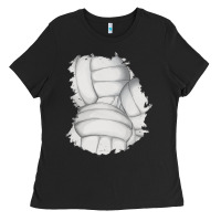 Black 2 volleyball patch Ladies Tee - AdoDesignShop