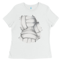White 2 volleyball patch Ladies Tee - AdoDesignShop