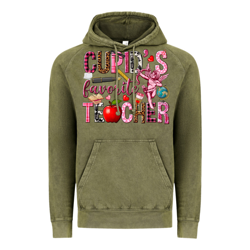 Cupids Favorite Teacher Vintage Hoodie by NancyCooperArtShop | Teevron