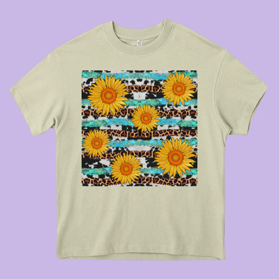 Sunflower Western Seamless Heavy Core Tee Designed By Adodesignshop