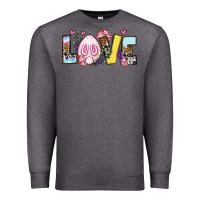 Charcoal Heather Easter Day Love Easter Premium Sweatshirt - OliviaCreatesArt