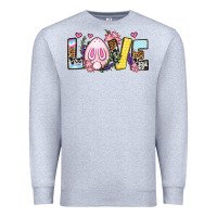 Heather Grey Easter Day Love Easter Premium Sweatshirt - OliviaCreatesArt