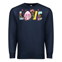 Navy Easter Day Love Easter Premium Sweatshirt - OliviaCreatesArt
