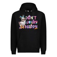 Black Don't worry be happy Easter Premium Hoodie - CowGirlArtShop