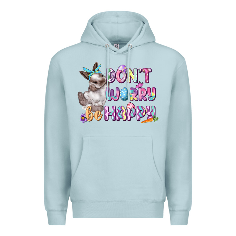 Don't Worry Be Happy Easter Premium Hoodie by CowGirlArtShop | Teevron