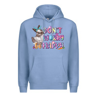 Colony Blue Don't worry be happy Easter Premium Hoodie - CowGirlArtShop