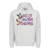 Dove Grey Don't worry be happy Easter Premium Hoodie - CowGirlArtShop