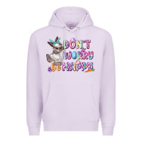Lilac Don't worry be happy Easter Premium Hoodie - CowGirlArtShop