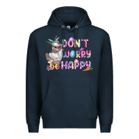 Navy Don't worry be happy Easter Premium Hoodie - CowGirlArtShop