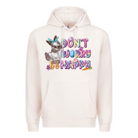 Pale Pink Don't worry be happy Easter Premium Hoodie - CowGirlArtShop