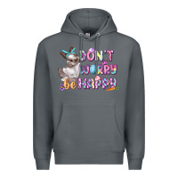 Rock Don't worry be happy Easter Premium Hoodie - CowGirlArtShop
