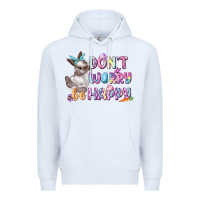 White Don't worry be happy Easter Premium Hoodie - CowGirlArtShop