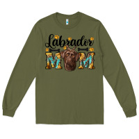 Army Green western labrador mom Long Sleeve Tee - RanaPortraitStore