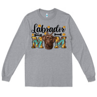 Heather Grey western labrador mom Long Sleeve Tee - RanaPortraitStore