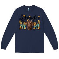 Navy western labrador mom Long Sleeve Tee - RanaPortraitStore