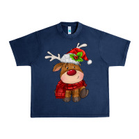 Navy christmas baby deer Urban Heavy Tee - MaliasSmallBusiness