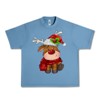 Pebble Blue christmas baby deer Urban Heavy Tee - MaliasSmallBusiness