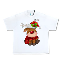 White christmas baby deer Urban Heavy Tee - MaliasSmallBusiness