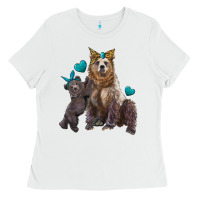 White mama bear and baby bear Ladies Tee - Artiststas