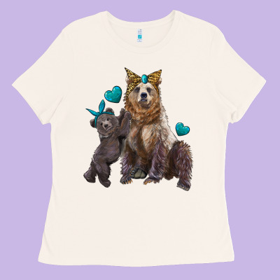 Mama Bear And Baby Bear Ladies Tee Designed By Artiststas