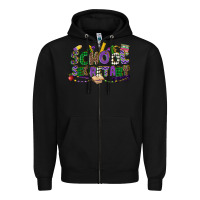 Black school secretary mardi gras Zipper Hoodie - CowGirlArtShop