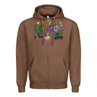 Chestnut school secretary mardi gras Zipper Hoodie - CowGirlArtShop