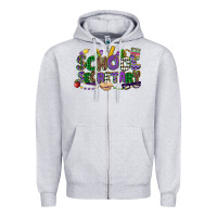 School Secretary Mardi Gras Zipper Hoodie | Teevron