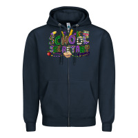 Navy school secretary mardi gras Zipper Hoodie - CowGirlArtShop