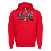 Red school secretary mardi gras Zipper Hoodie - CowGirlArtShop