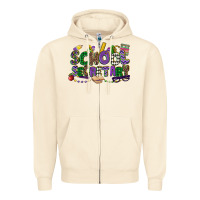 Sandshell school secretary mardi gras Zipper Hoodie - CowGirlArtShop