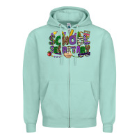 Seafoam school secretary mardi gras Zipper Hoodie - CowGirlArtShop