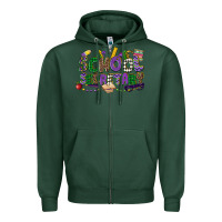 Sports Green school secretary mardi gras Zipper Hoodie - CowGirlArtShop
