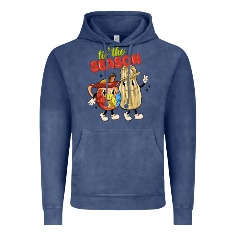 Tis' The Season Mexican Food Vintage Hoodie by MaliasSmallBusiness | Teevron
