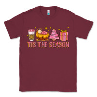 Burgundy tis the season Classic Tee - MaliasSmallBusiness