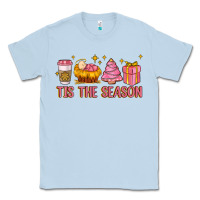 Dusty Blue tis the season Classic Tee - MaliasSmallBusiness