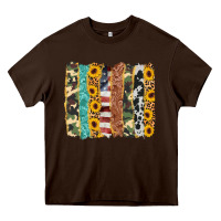Chocolate Brown western brushstroke Heavy Core Tee - AdoDesignShop